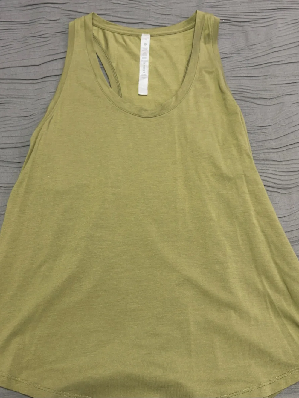lululemon athletica Light Olive Racerback Tank Top